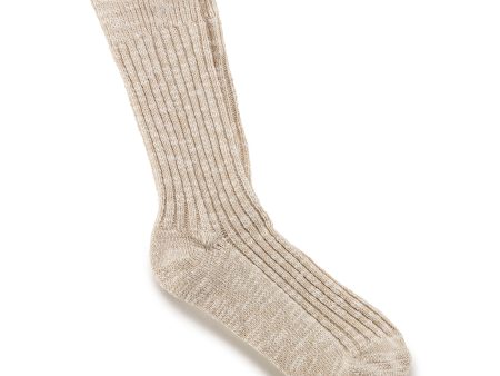 Birkenstock Men s Cotton Slub Socks in Beige White For Sale