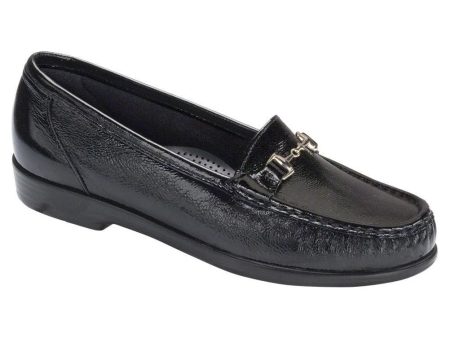 SAS Women s Metro Slip-On Loafer in Patent Black Wide Hot on Sale