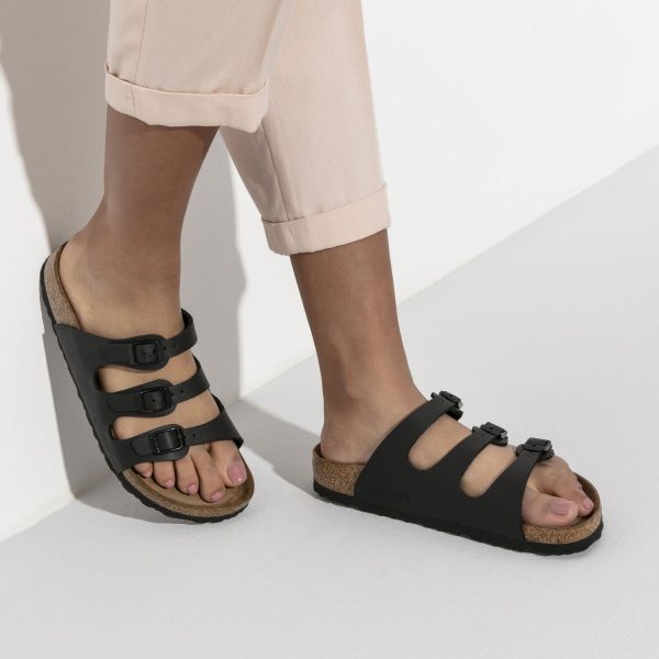 Birkenstock Women s Florida Birko-Flor Soft Footbed Sandal in Black Supply