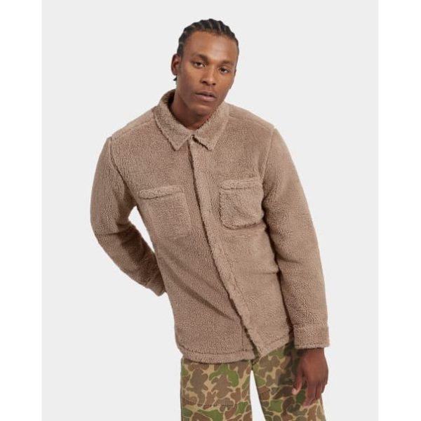 UGG Men s Tasman UGGfluff Snap Shirt in Putty Online