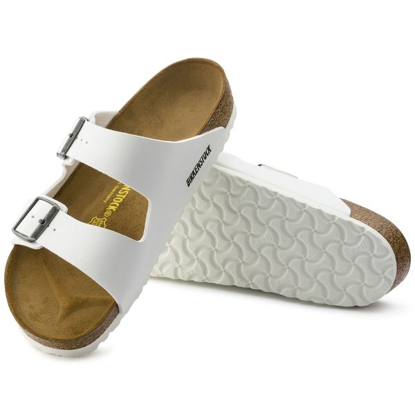 Birkenstock Arizona Birko-Flor Classic Footbed Sandal in White Cheap