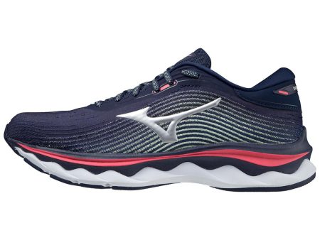 Mizuno Women s Wave Sky 5 PCPC Running Shoe in Peacoat Online Sale