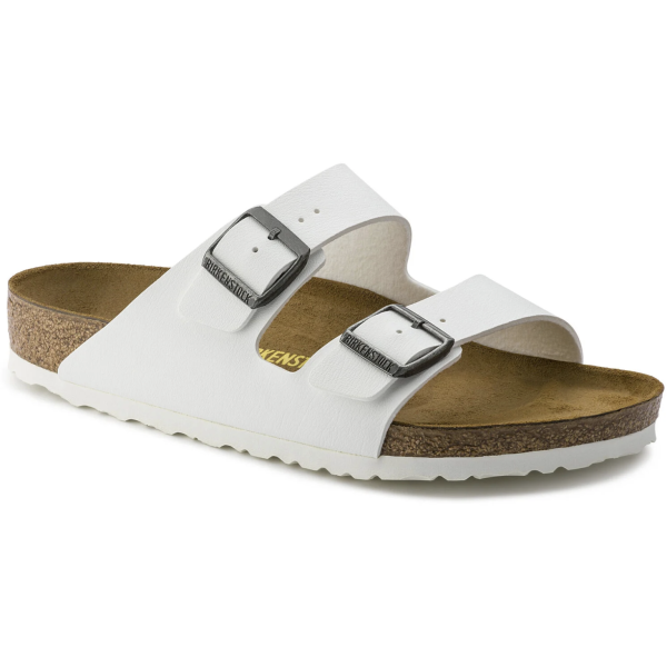 Birkenstock Arizona Birko-Flor Classic Footbed Sandal in White Cheap