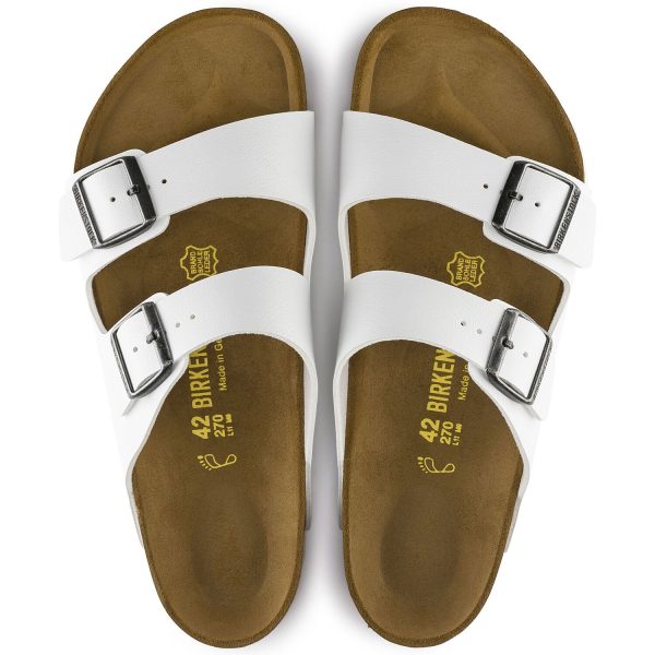 Birkenstock Arizona Birko-Flor Classic Footbed Sandal in White Cheap