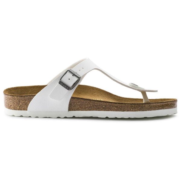 Birkenstock Gizeh Birko-Flor Classic Footbed Sandal in White Online Hot Sale