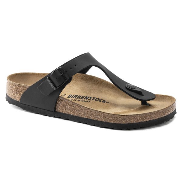 Birkenstock Gizeh Birko-Flor Classic Footbed Sandal in Black For Cheap