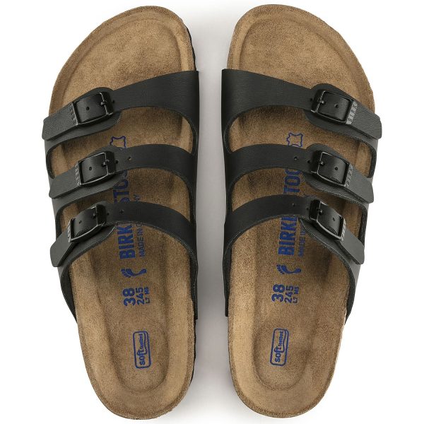 Birkenstock Women s Florida Birko-Flor Soft Footbed Sandal in Black Supply