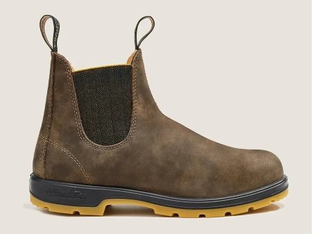 Blundstone Classics Chelsea Boots 1944 in Rustic Brown Mustard Black For Discount