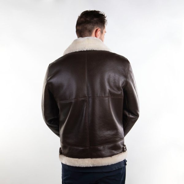 Mens Sheepskin Whiskey Bomber Coat Discount