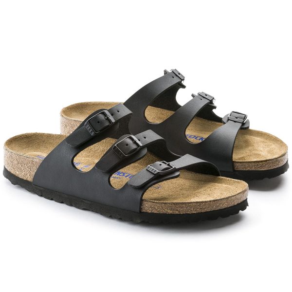 Birkenstock Women s Florida Birko-Flor Soft Footbed Sandal in Black Supply