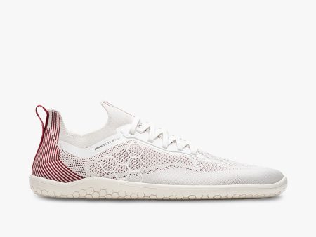 Vivobarefoot Men s Primus Lite Knit in Off White Burgundy For Discount