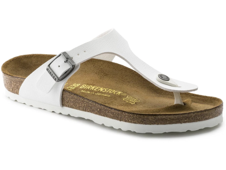 Birkenstock Gizeh Birko-Flor Classic Footbed Sandal in White Online Hot Sale