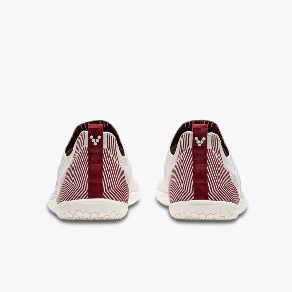 Vivobarefoot Men s Primus Lite Knit in Off White Burgundy For Discount