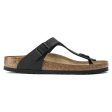 Birkenstock Gizeh Birko-Flor Classic Footbed Sandal in Black For Cheap