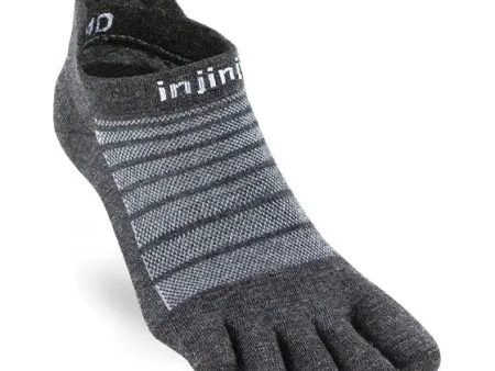 Injinji Men s Lightweight No Show Wool Socks in Charcoal Fashion