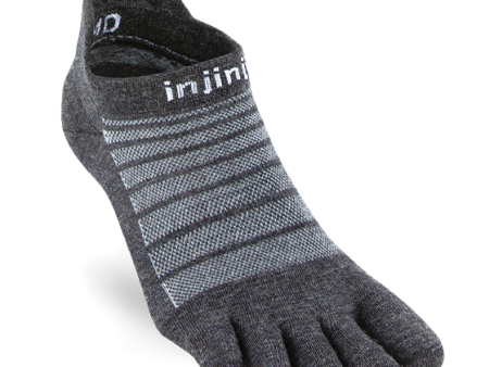 Injinji Men s Lightweight No Show Wool Socks in Slate Online Hot Sale