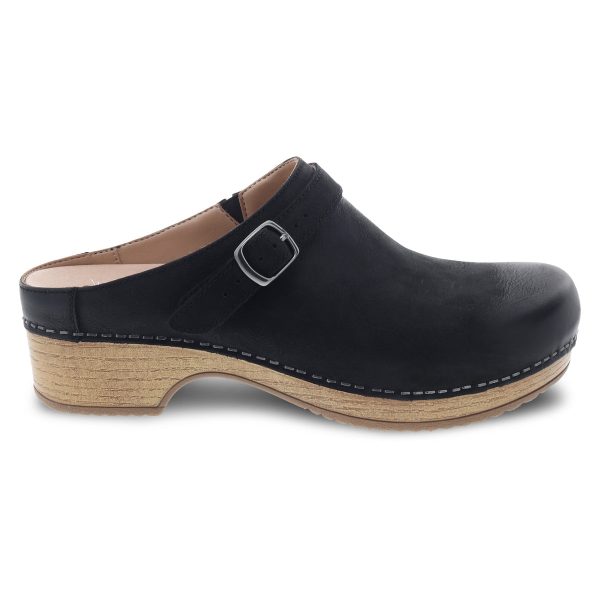 Dansko Women s Brenna in Black Burnished Suede Clog Online