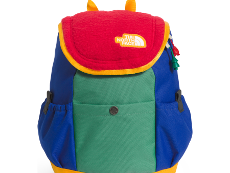 The North Face Youth Mini Explorer Backpack in Red Deep Grass Green Blue Summit Gold Online Sale