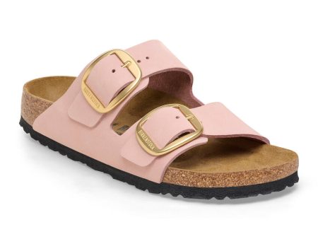 Birkenstock Arizona Big Buckle Nubuck Leather in Soft Pink Supply