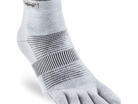 Injinji Men s Run Lightweight Mini-Crew Ultra Thin Sock in Grey on Sale