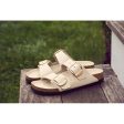 Birkenstock Arizona Big Buckle Natural Leather Patent in High Shine Ecru Supply