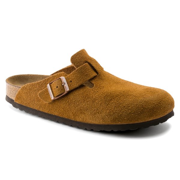 Birkenstock Soft Footbed Suede Leather Clog in Mink Online Hot Sale