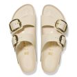 Birkenstock Arizona Big Buckle Natural Leather Patent in High Shine Ecru Supply