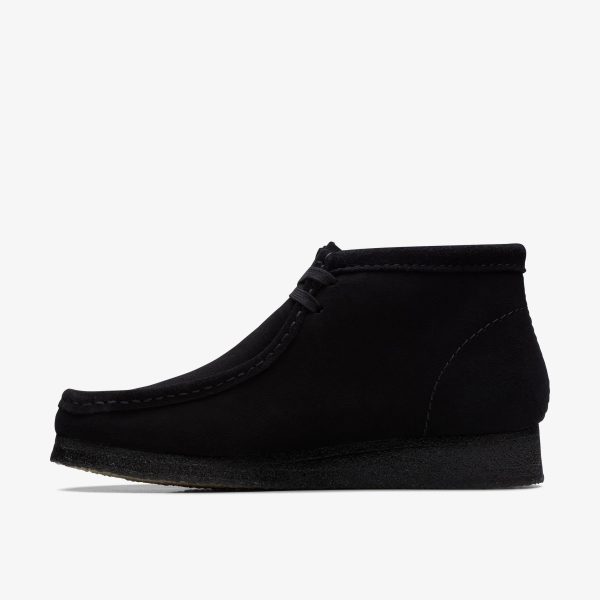 Clarks Men s Wallabee Boot in Black Suede Online