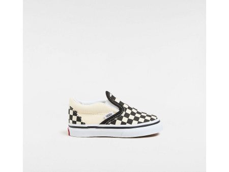 Vans Toddler Classic Slip-On Checkerboard Shoe in Black Off White Online