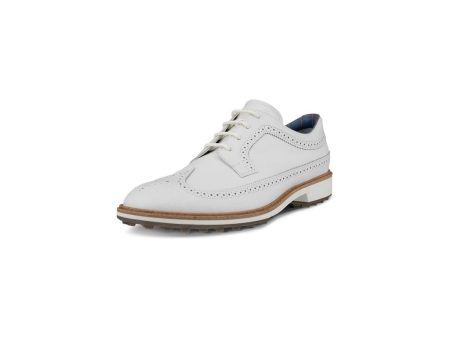 Ecco Men s Golf Classic Hybrid Shoe in White (Kiltie Edition) on Sale