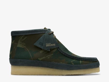 Clarks Men s Wallabee Boot in Green Camouflage Fashion