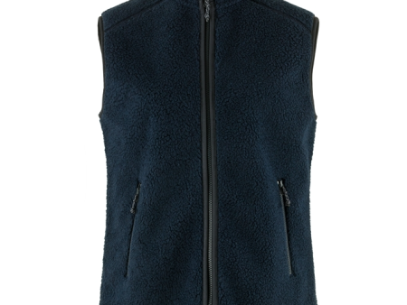 Fjallraven Women s Vardag Pile Fleece Vest in Navy For Cheap