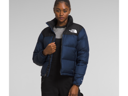 The North Face Women s 1996 Retro Nuptse Jacket in Summit Navy TNF Black For Cheap