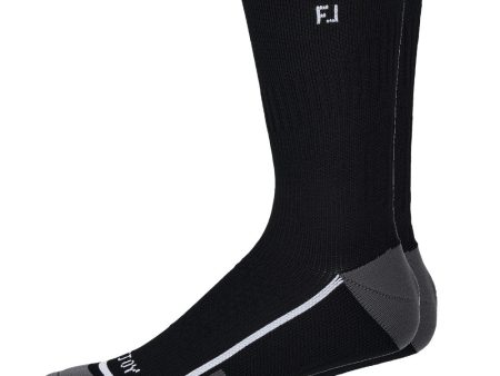 FootJoy Tech D.R.Y. Crew Socks - Black Hot on Sale