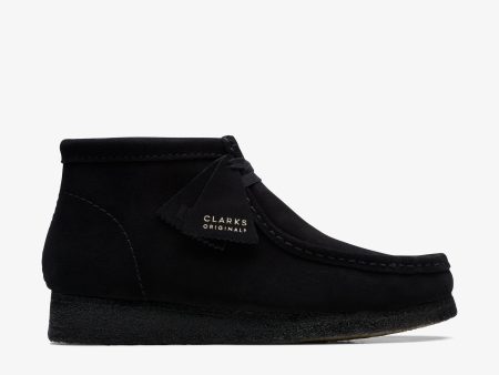 Clarks Men s Wallabee Boot in Black Suede Online