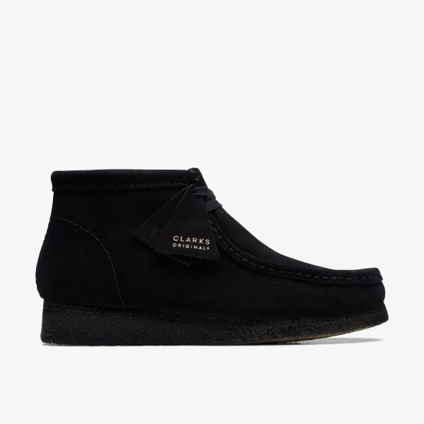 Clarks Men s Wallabee Boot in Black Suede Online