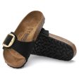 Birkenstock Madrid Big Buckle Nubuck Leather in Black Supply