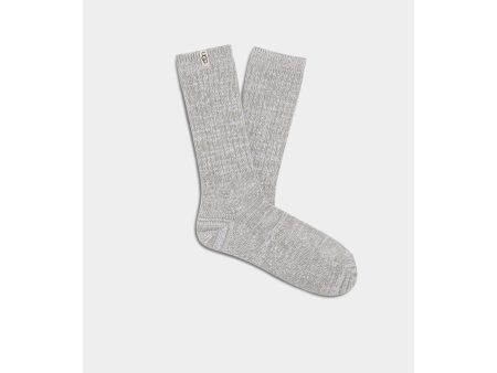 UGG Women s Rib Knit Slouchy Crew Sock in Seal on Sale