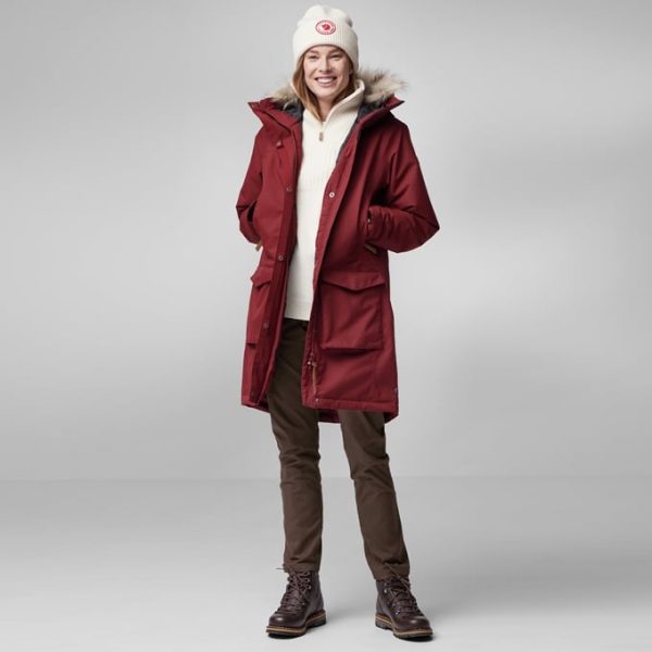 Fjallraven Women s Nuuk Lite Parka in Bordeaux Red on Sale