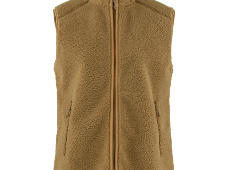 Fjallraven Women s Vardag Pile Fleece Vest in Buckwheat Brown Online Sale